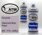 Preview: Porsche, Diamond Blue Pearl, 697 / F5 / LM5U: 400ml Sprühdose + 400ml Klarlack - Set, von ATW Autoteile West.